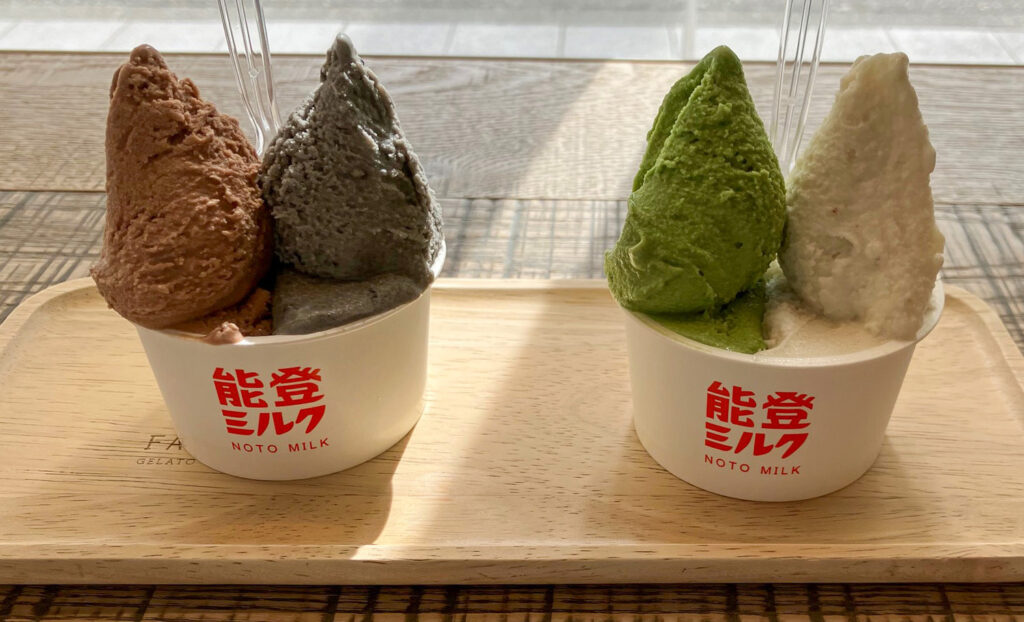 『カカオ＆黒ごま』と『宇治抹茶＆能登栗』