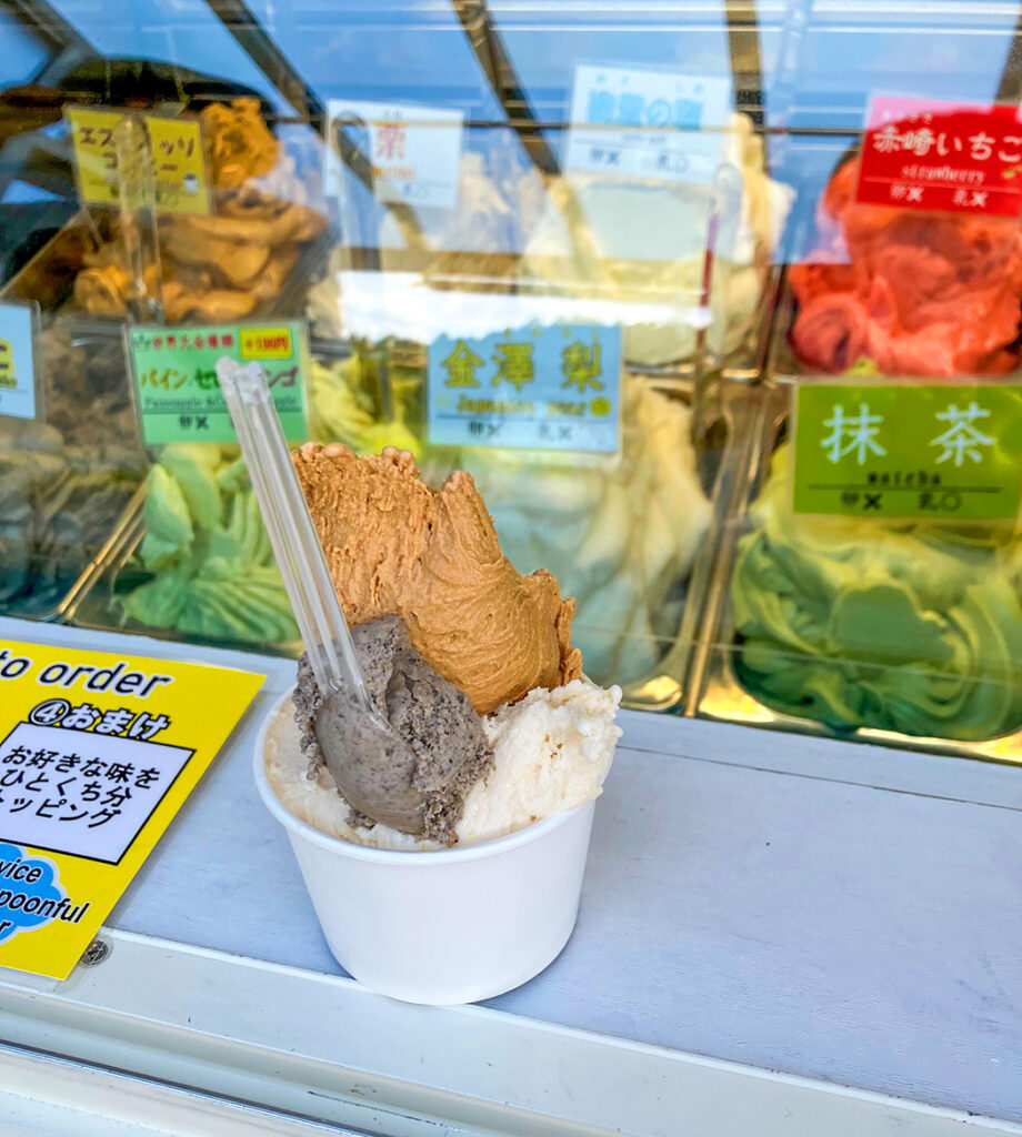 能登いちじく＆エスプレッソコーヒーに、おまけの黒ごまきなこ