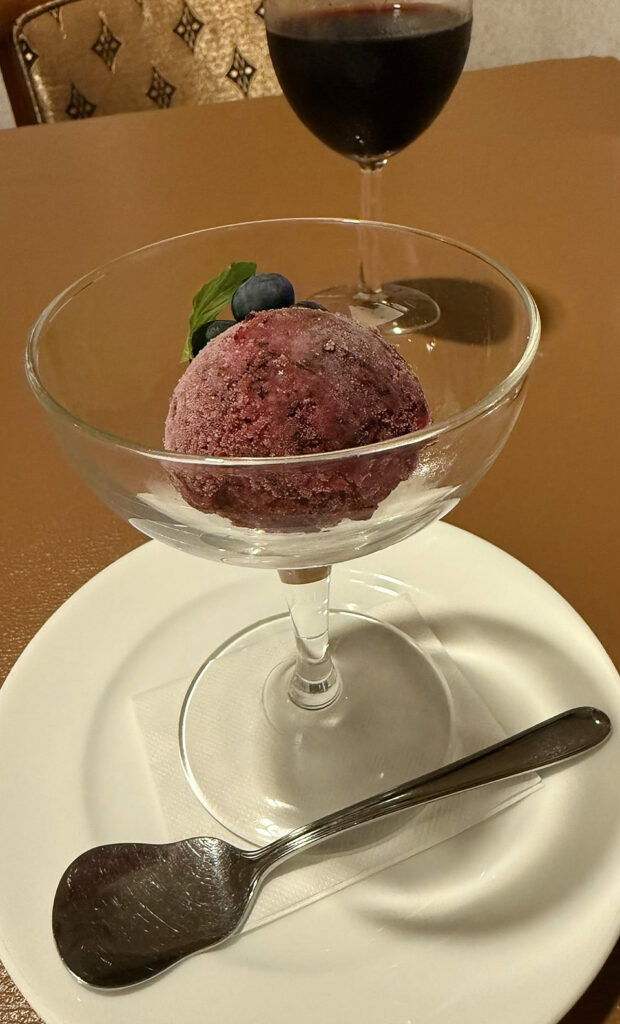 お口直しのシャーベット