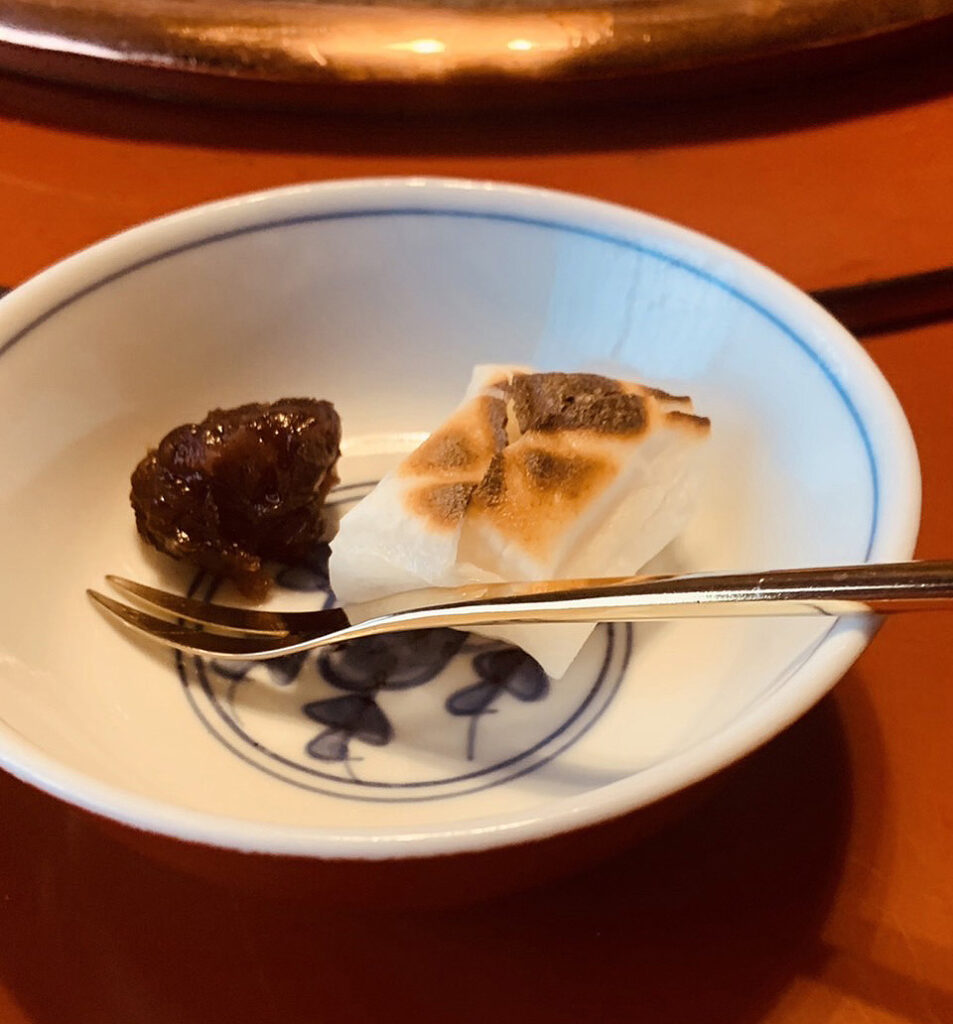 焼き餅と餡子