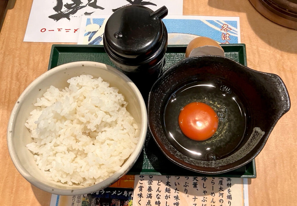 白山麓店名物「能登卵のTKG」